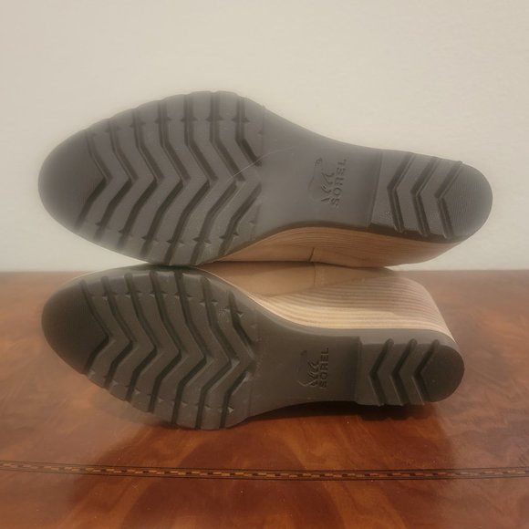 Sorel After Hours Beach Tan Suede Wedge Boot 8 1/2 NWOT/No Box - Picture 8 of 11